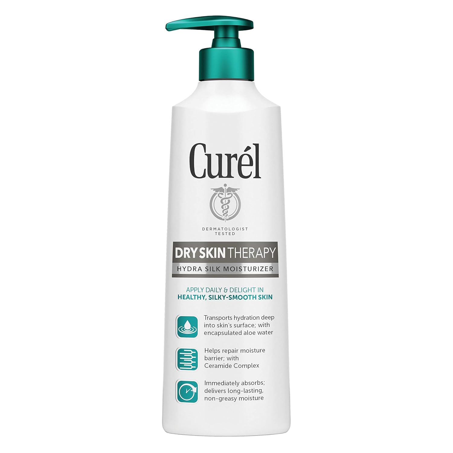 Curél Skincare Extra Dry Skin Therapy Lotion, 12 Ounce Hydra Silk Moisturizer, with Advanced Ceramide Complex, and Aloe Water, Experience Optimal Moisture Absorption