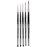 da Vinci Brushes 5359 da Vinci Watercolor Russian Red Sable 5359-5 Brush Set-Includes Series 36 Sizes 0, 1, 2, 4 &amp; 6-Round Shape