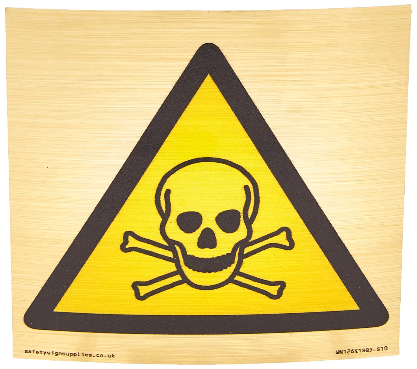 W016 Warning: Toxic material Sign - 100x100mm - S10