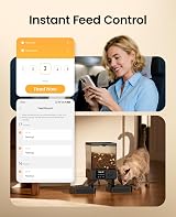 oneisall 5L Automatic Cat Feeder with App Control 5G/2.4G WiFi for 2 Cats view 2