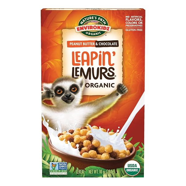 ENVIROKIDZ ORGANIC LEAPIN’ LEMURS CEREAL, 10 OZ (PACK...