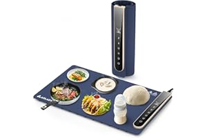AOLADY Food Warming Mat with App Control, House Warming Gifts New Home, Birthday Gifts for Mom Dad, 15"x24" Electric Versatile Food Warmers for Parties Buffet with 8H Timer & Adjustable Temperature, Blue