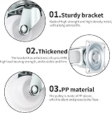 QOPAHI 25mm Castor Wheels - Small Trolley Swivel Casters with Rubber Base (Pack view 4