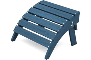 KINGYES Folding Adirondack Ottoman for Adirondack Chair, Navy