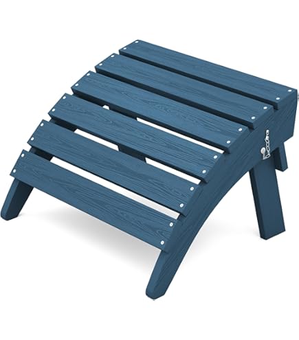 POLYWOOD Palm Coast Ottoman - Sunset Red, Outdoor Adirondack Ottoman, Weather-Resistant