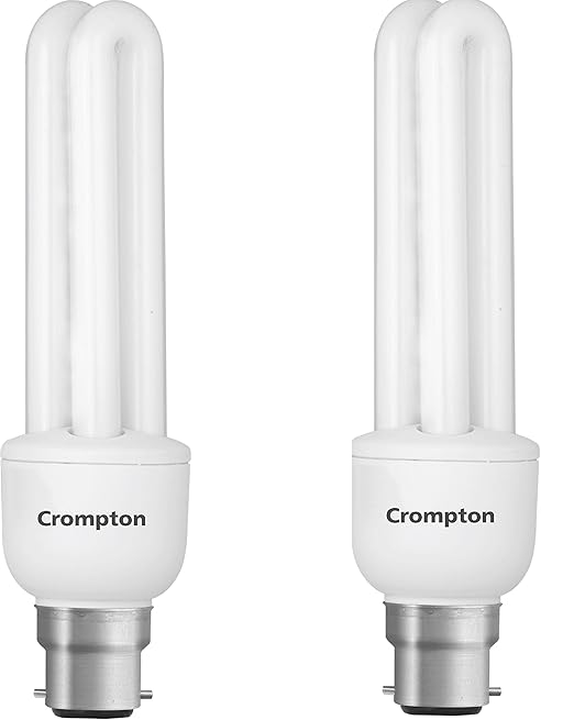 Crompton B22 2U 15-Watt CFL Lamp (Cool Day Light, Pack of 2)