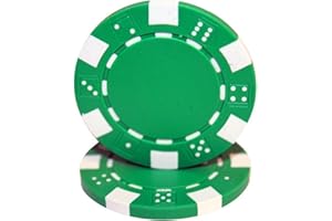 Brybelly 50 Clay Composite Striped Dice 11.5 Gram Poker Chips