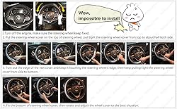 Valleycomfy Steering Wheel Cover with Microfiber