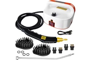 HCCTWOOW 2500W Handheld Steam Cleaner,High Temperature Steamer for Cleaning,Steam Cleaning for mattress, Car Detailing Couch Upholstery Bathroom (Orange-New Version)