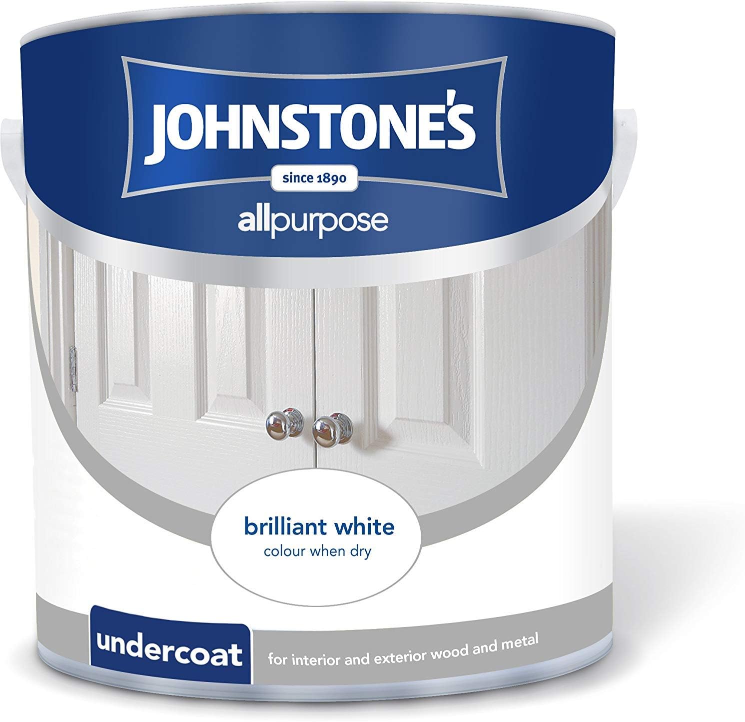 Johnstone's All Purpose Undercoat Paint - Brilliant White 2.5L, 2.5 l (Pack of 1) - Image 4