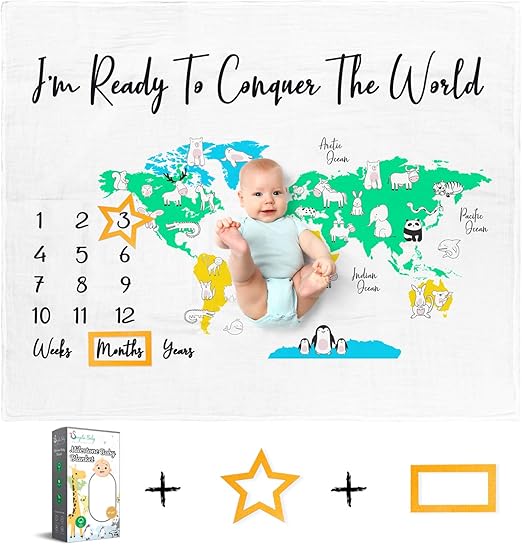 baby milestone bedsheet