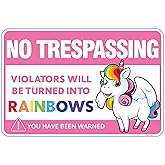 Venicor Unicorn Sign - 8 x 12 Inches - Aluminum - Cute Unicorn Gift - Unicorn Poster for Girls Room Door Wall Decor Bedroom Pictures Wallpaper