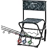 X Strike Portable Fishing Chairs Outdoor Folding Stool for Adults Portable Camping Chair for Ice Fishing,Hunting,Lawn,Patio,Garden,300LBS.