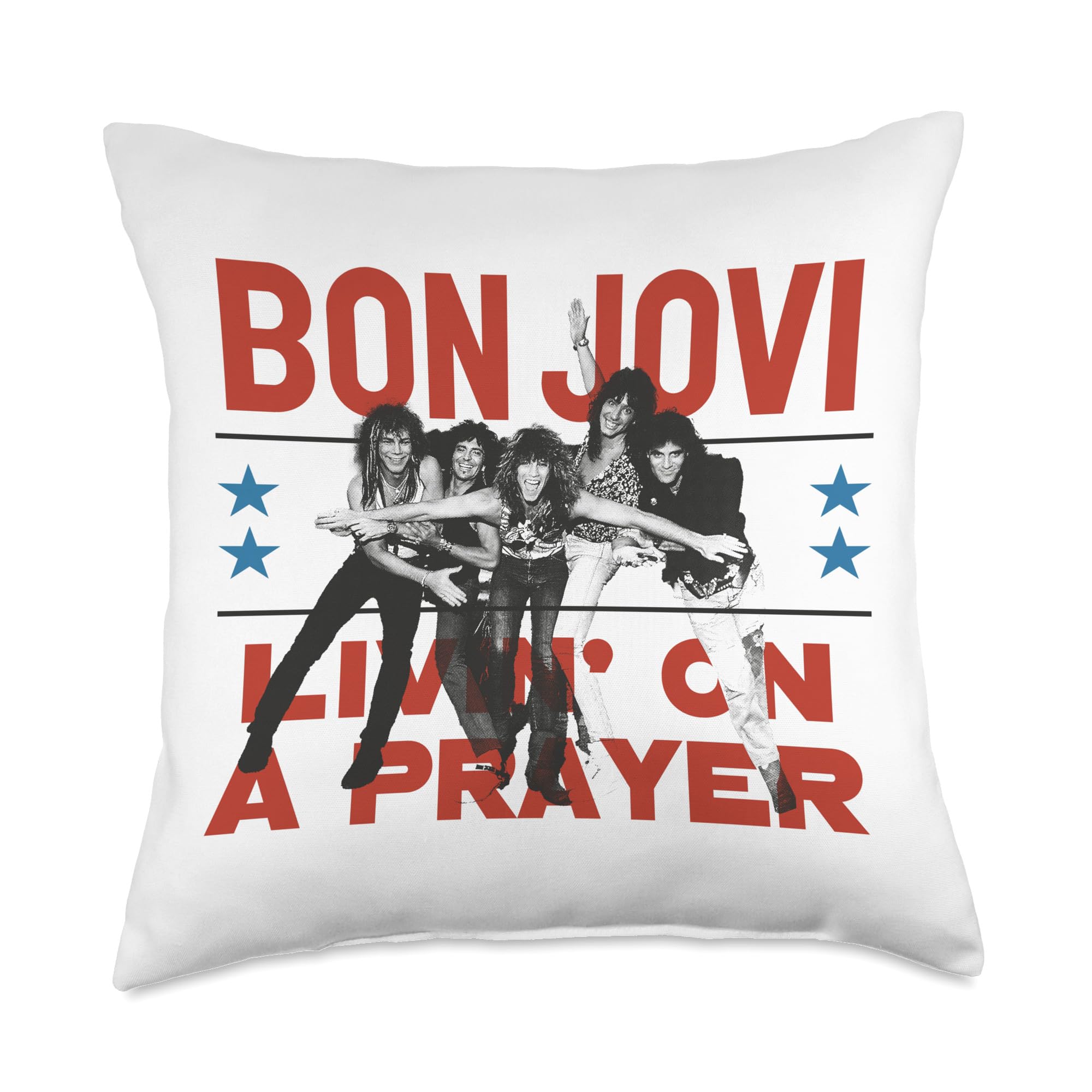 Official Bon Jovi Livin' On A Prayer Throw Pillow