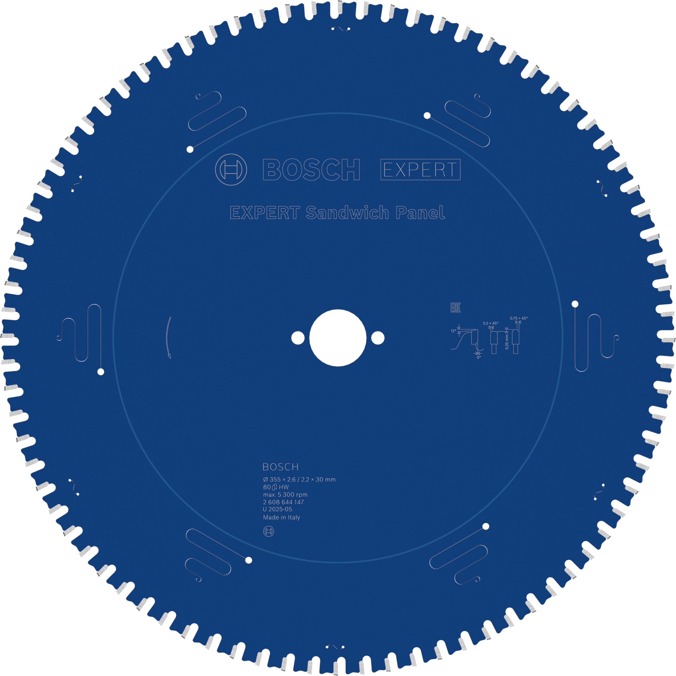 Bosch 1x EXPERT Sandwich Panel Corded Circular Saw Blade for Handheld Circular Saw (for Metal sandwich, Ø mm, Professional Accessory Hand-Held Corded Circular Saws, Plunge Saw)