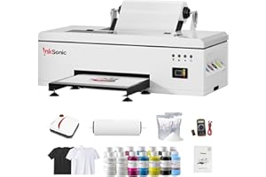ROCROW InkSonic R1390 DTF Printer, A3 T-Shirt Printing Machine, C13 Apparel printer Bundle, 13" DTF Printer Machine, Direct to Film Heat Transfer, Commercial Custom Printing, T-Shirt Maker for Clothes Design