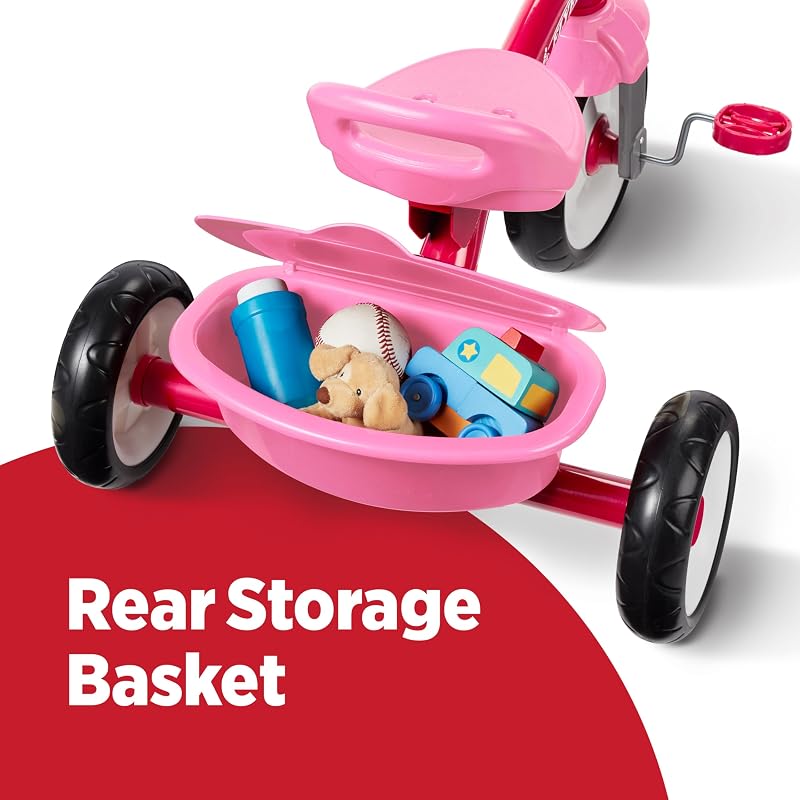 Triciclo Rosa, Triciclo para niños pequeños al Aire Libre, de 2 ½ a 5 años (Exclusivo de Amazon)