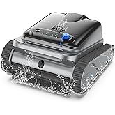 Y50S Robotic Pool Cleaner, Upgraded Motor, Powerful Wall-Climbing with Scrubber Brushes (Grey)