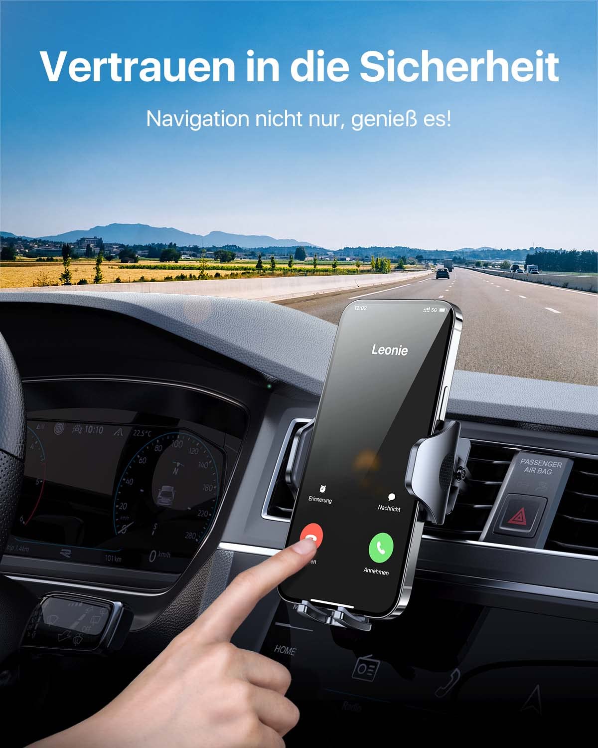 andobil Handyhalterung Auto Lüftung [2026 Neueste Lüftungsclip] Kfz Handy Halterung [100% Sicherer Griff ] 360° Drehbar Autohalterung Zubehör für iPhone 17 Pro Max Air 16 15 14 13 12 Galaxy S25 Ultra 5