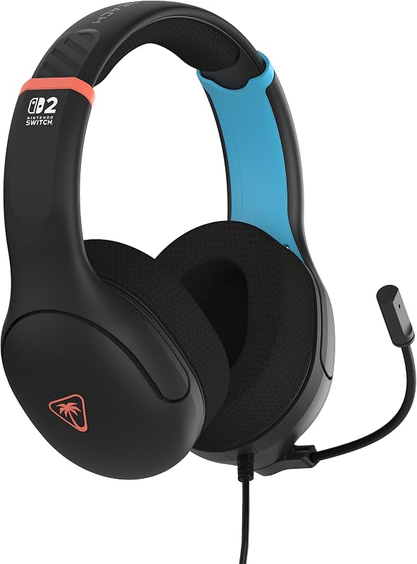 Airlite Fit Noir Anthracite Casque de Gaming Filaire sous Licence Officielle pour Nintendo Switch 2, Nintendo Switch Lite - Modèle OLED