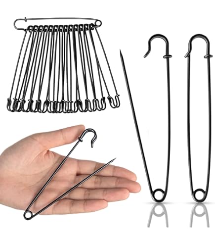 10 Pines De Seguridad Resistentes De Metal Grandes Para Mant