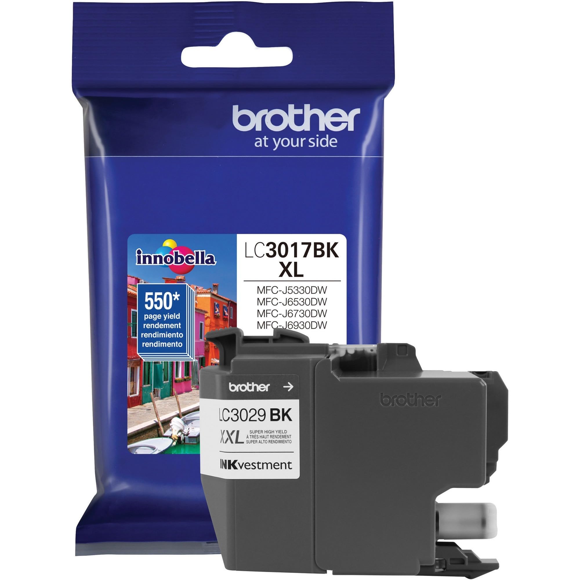 Brother Genuine Super High Yield Black -Ink -Cartridge, LC3029BK, Replacement Black -Ink, Page Yield Up To 3000 Pages, Amazon Dash Replenishment -Cartridge, LC3029