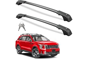 Lockable Roof Rack Cross Bars 300lbs Compatible with Kia Sorento X-Line & X-Pro 2021 2022 2023 2024 2025 2026 (with Raised Si