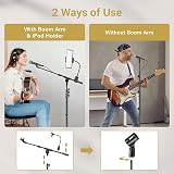 TONOR T35 Microphone Stand with Tablet Holder Tripod Boom Arm Heavy Duty view 7