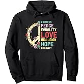Diversity Equality Love Peace Human Rights Social Justice Pullover Hoodie