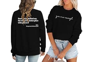 FCYOSO You are Enough Sweatshirt Women Dear Person Behind Me Grahic Print Crewneck Pullover Top