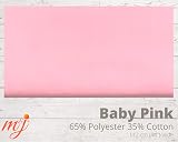M & J Plain Baby Pink Polycotton Fabric 45in wide Per Metre 40 Colours view 2