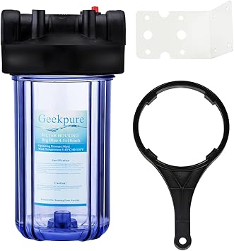 10 inch water filter housing clear