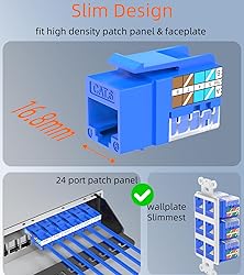 Rapink RJ45 Keystone Jack Cat6 10G Support, Cat6