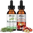 AKBAN Rosemary Oil & Raw Batana Oil for Hair Growth Organic Promotes Hair Thickness, Pure and Natural Hair Oil for Hair and Scalp, 1 fl oz + 1fl oz