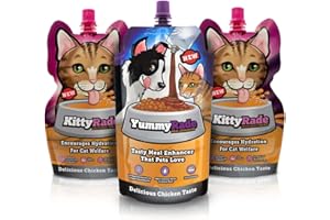 TONISITY KittyRade – Delicious, Healthy Prebiotic, Isotonic Drink for Cats | Electrolytes & Nutrients | YummyRade Variety Option | Reliable Hydration for Cats + Low Calorie | KittyRade & YummyRade (250ml x 3)