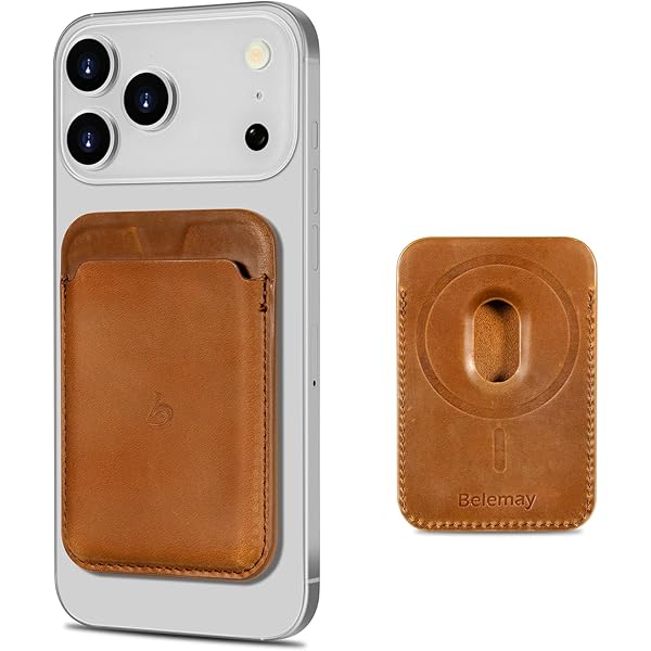 Amazon.com: Bullstrap Premium Leather MagSafe Wallet Compatible