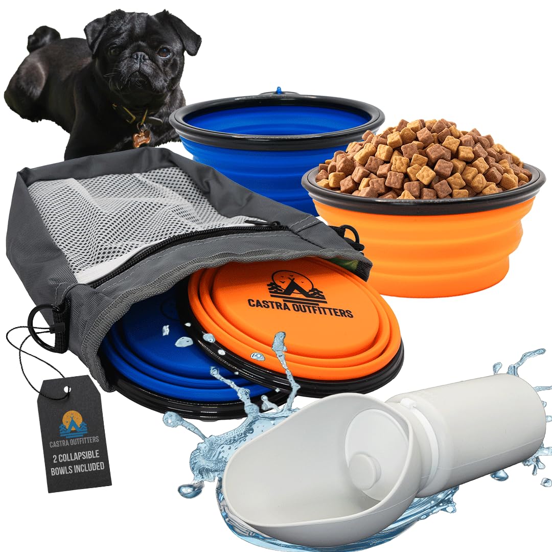 Photo 1 of Travel Bag for Dogs and Cats - Dog Bag for Traveling Essentials & Travel Set - Pet Travel Bag with Dog Bowls and Water Bottle - Walking and Travel Accessories