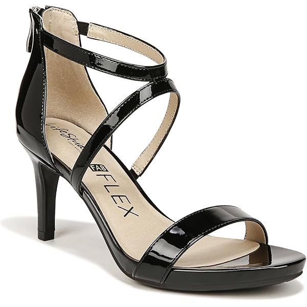 LifeStride Women's Masquerade Heeled Sandals - Strappy Dress Sandal, 3 Inch Heel