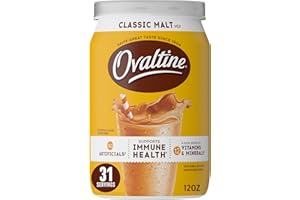 Nestle Ovaltine Classic Malt Beverage, 12-Ounce Canisters (Pack of 6)