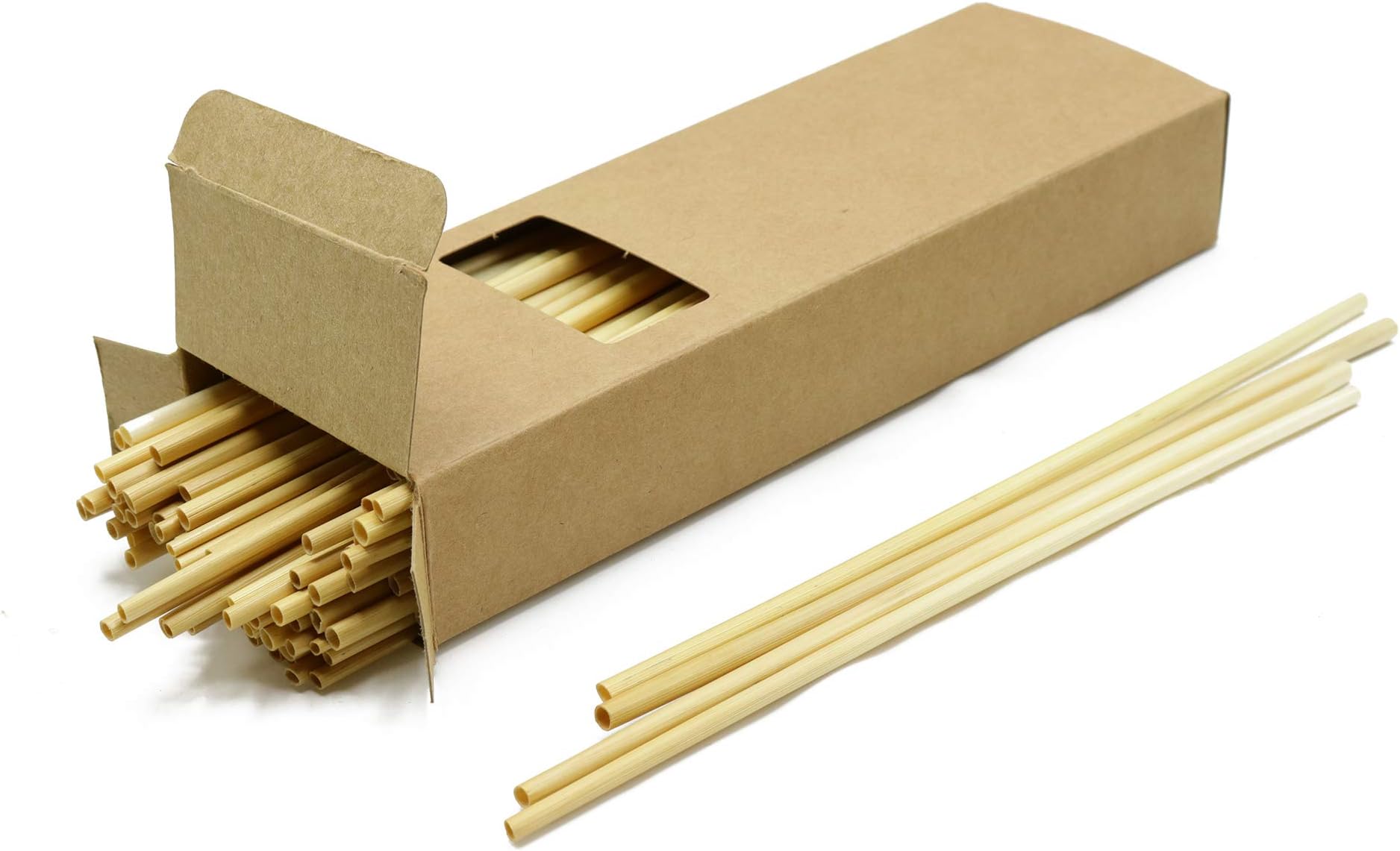 OWheat Natural Hay Drinking Straws, 100ct – 7.75” Disposable, Biodegradable, Compostable, Non Toxic, BPA Free, Recyclable, Healthy, Safe, Organic Raw Eco Wheat Straw Set