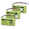 BAOBIAN BT18433 BT28433 Cordless Phone Battery Compatible with AT&T/Lucent BT-18433 BT-184342 BT-28433 BT-284342 BT-6010 BT-8000 BT-8001 BT-8300 Empire CPH-515D CPH515D 2.4V 550mAh Ni-MH(Pack of 3)