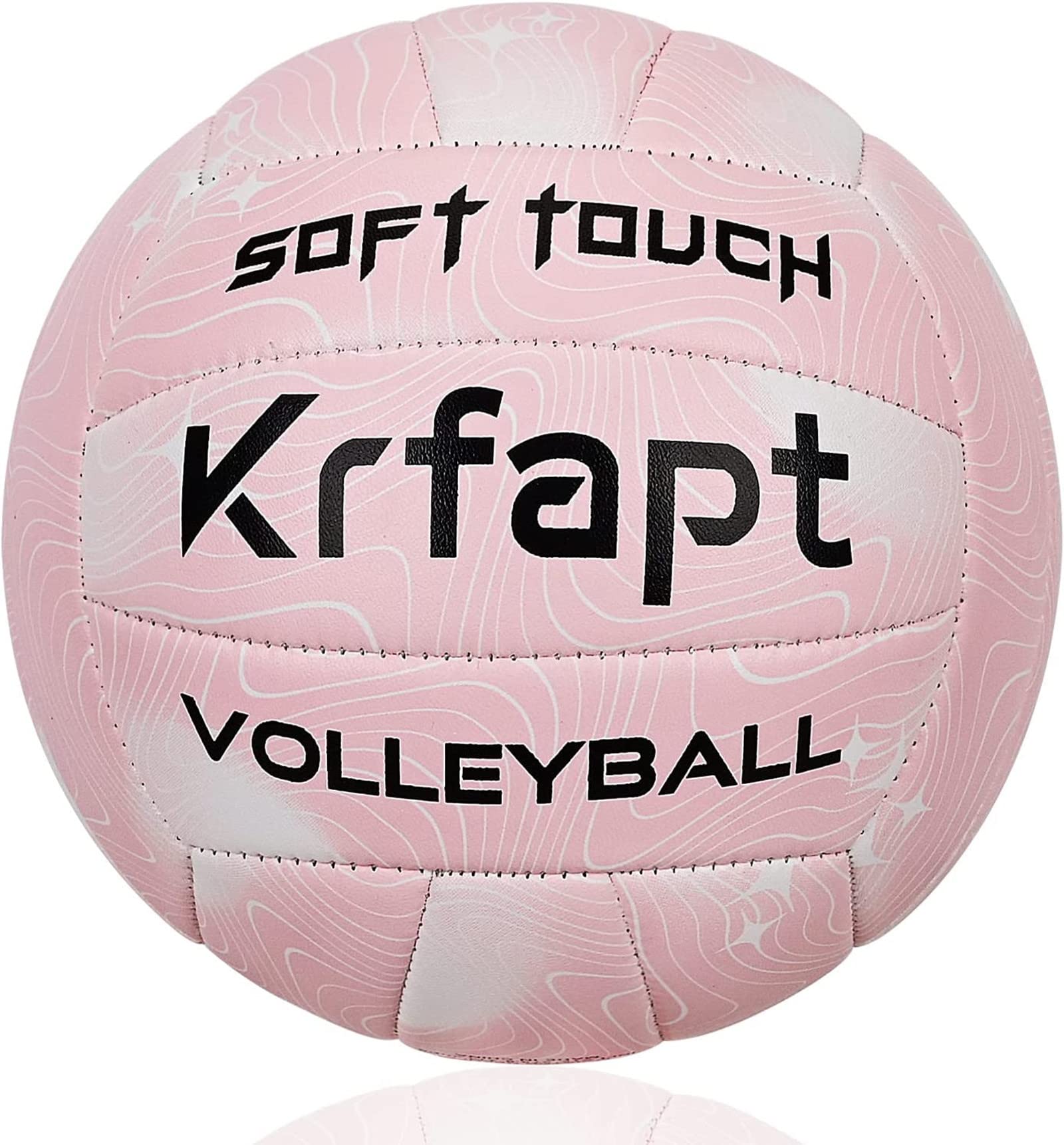 Krfapt Volleyball Official Size 5, Touch Training for Indoor Outdoor Play, Pink