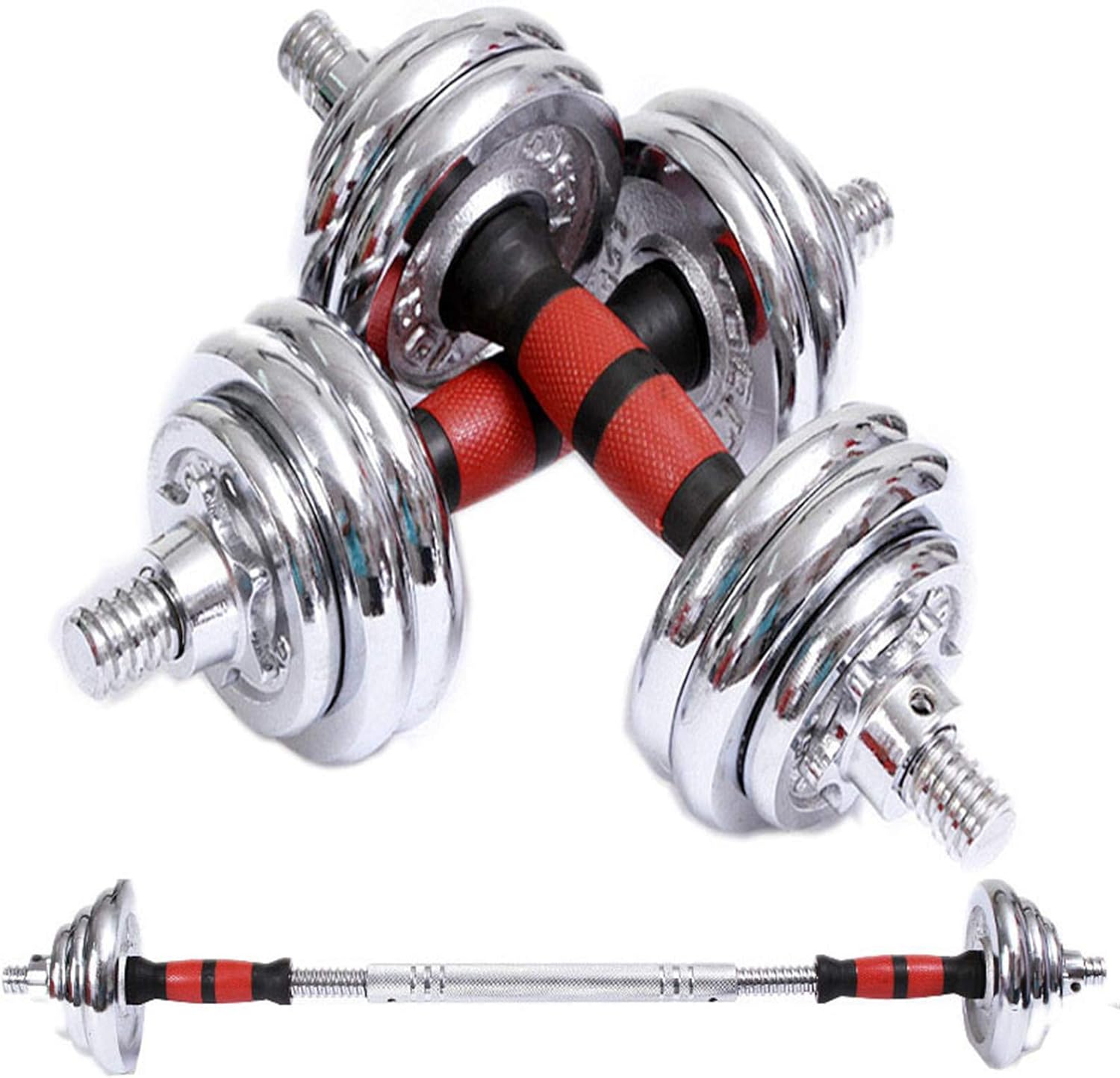 NYANGLI Adjustable Dumbbell Barbell Set with Connecting Rod, Cast Iron Dumbell