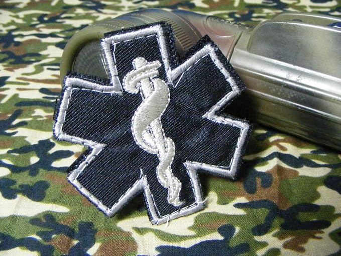 Amazon サバゲーus Tactical Goods Patch Star Of Lifeurbun Subdued Blw 刺繍 ベルクロ ワッペン パッチ 胸章 腕章 ワッペン アップリケ 通販
