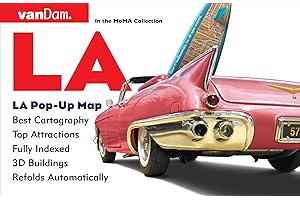Los Angeles Pop-Up Map by VanDam –– Laminated pocket-size pop-up map to Los Angeles, CA complete with all attractions, sights, museums, ferries, hotels, beaches and shopping