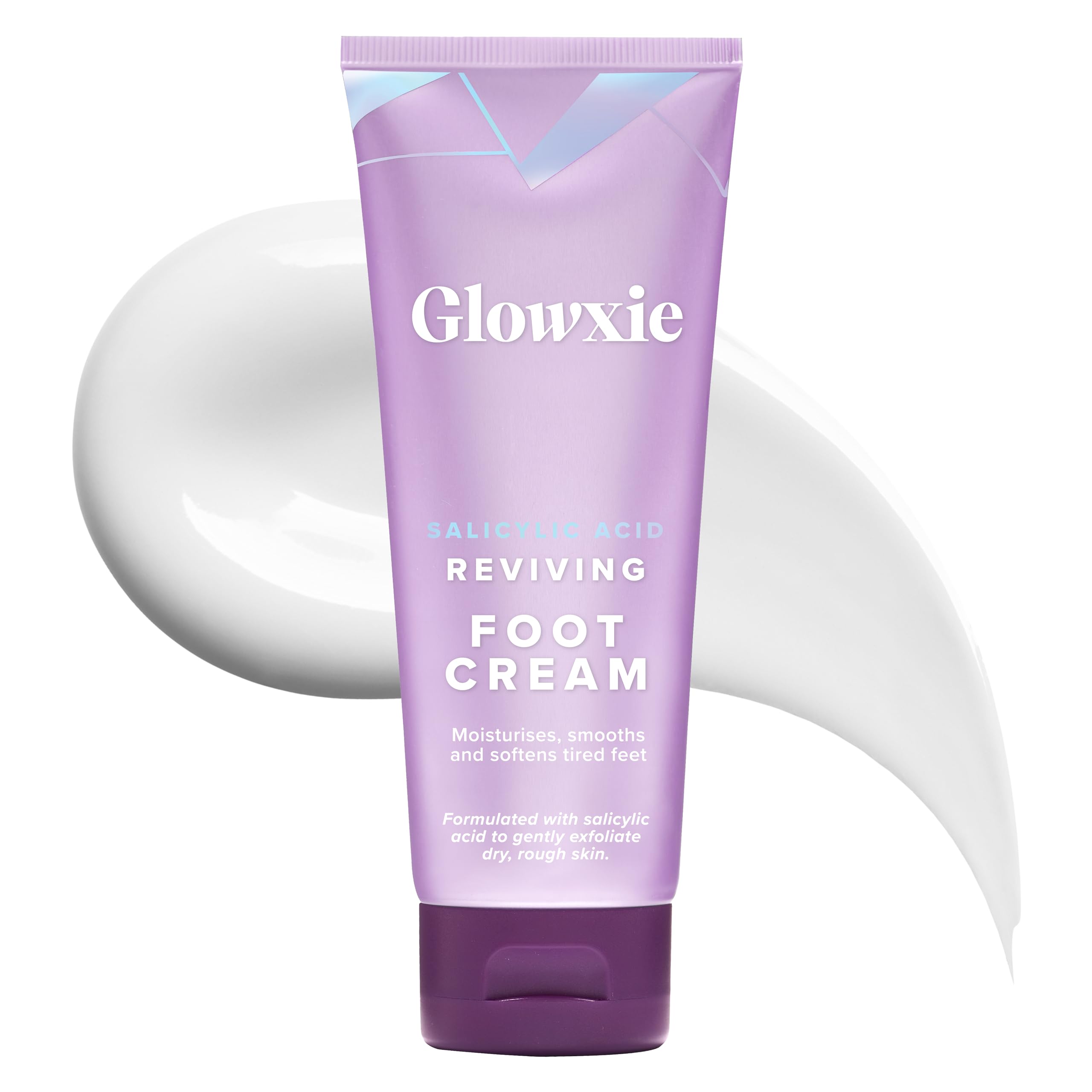 Glowxie Salicylic Acid Reviving Foot Cream For Dry Cracked Heels, Calluses & Dead Skin - 150ml - Moisturises, Softens, Exfoliates & Smooths - Protects the Natural Skin Barrier - Rich, Non-Greasy