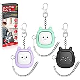 Personal Safety Alarm – VIGOROAD 3 Pack Loud Siren with LED Light, Easy Pull-Pin Keychain for Women & Seniors, Portable Everyday Use (Black/Purple/Green)