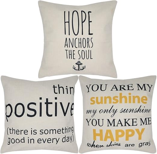 Amazon Com Navibule Pack Of 3 Inspirational Quote Words Pattern