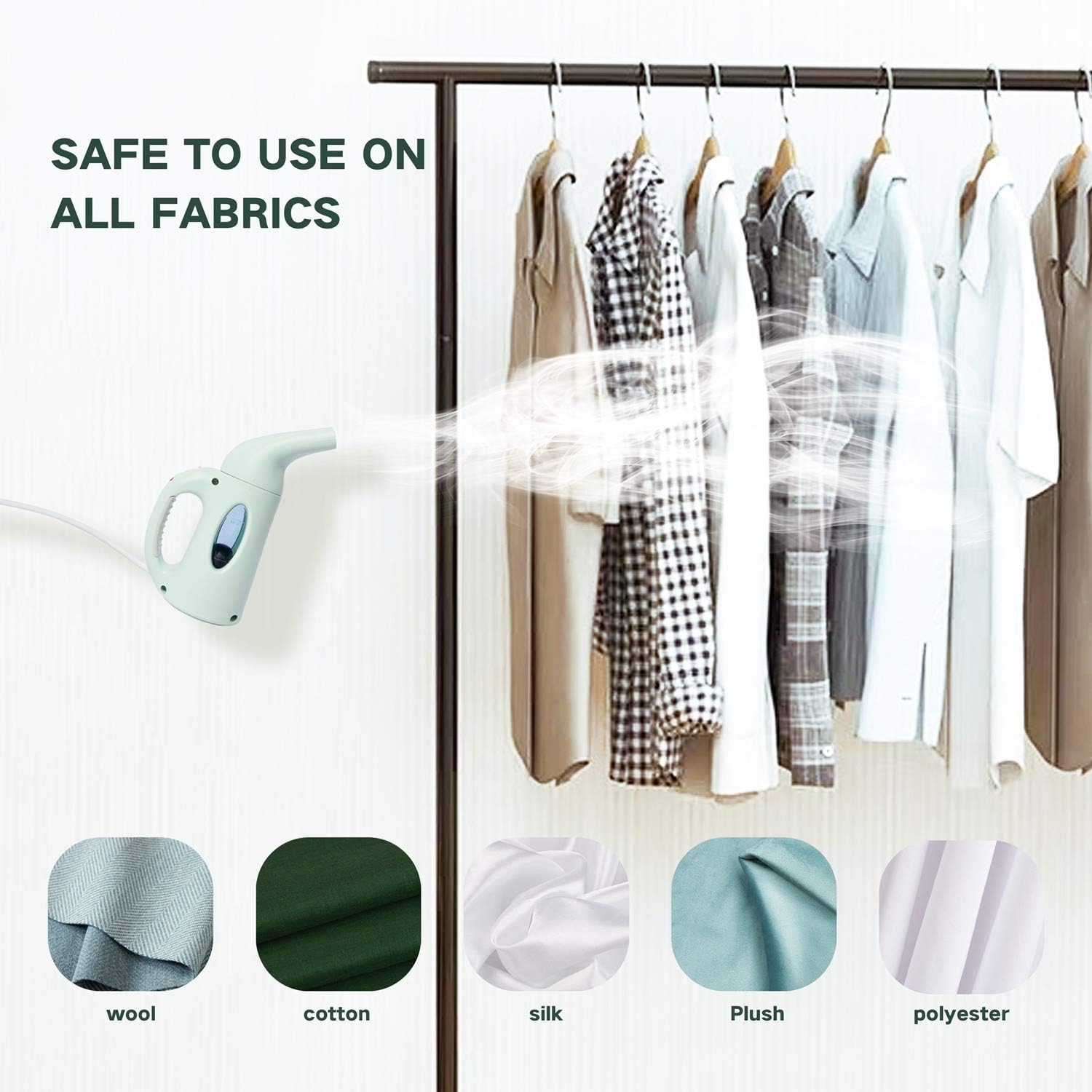 Veejoda Handheld Garment Steamer For Clothes Fabric Steamer With Big Water Injection Head Anti Drip 40s Fast Heat Up Auto Off Green Travel Portable Steam Iron For Clothes Steamer Wrinkle Remover Home Kitchen Irons Steamers Alpharise Co Jp