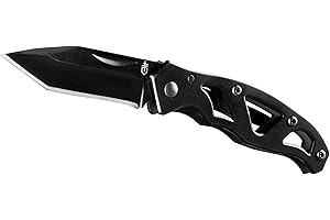 Gerber Gear Paraframe Mini Tanto Knife, Small Pocket Knife, EDC, Black